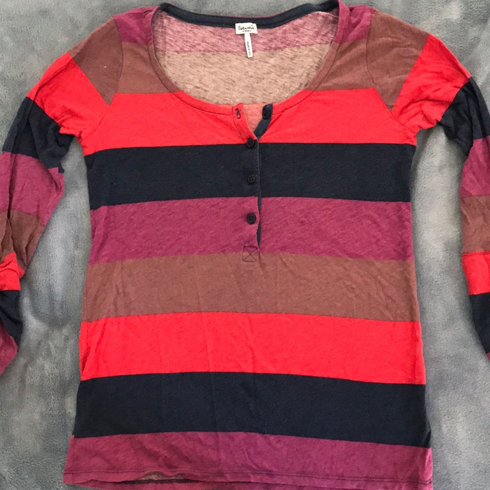 NWOT! Splendid striped scoop neck top
